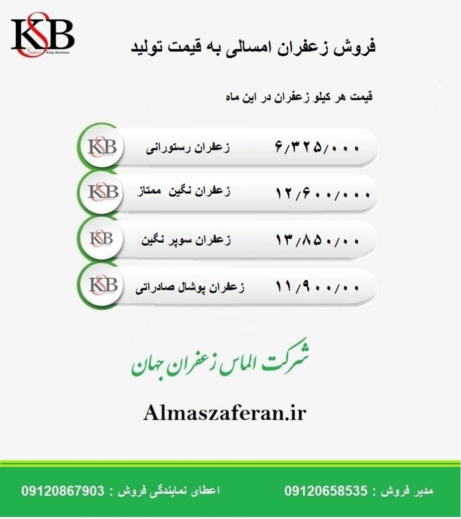 قیمت هر کیلو زعفران در مشهد